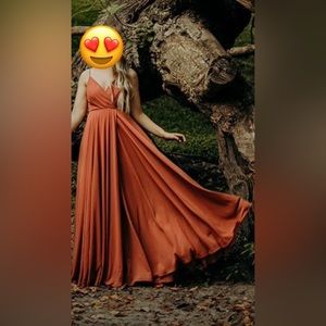 Mauve floor length dress